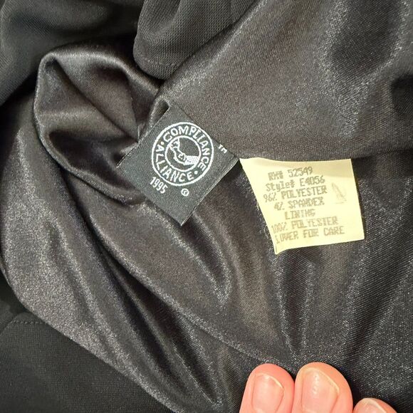 VTG 90s Laundry by Shelli Segal Backless Long Black Maxi Dress Gown, 6 Stretchy - Picture 3 of 7